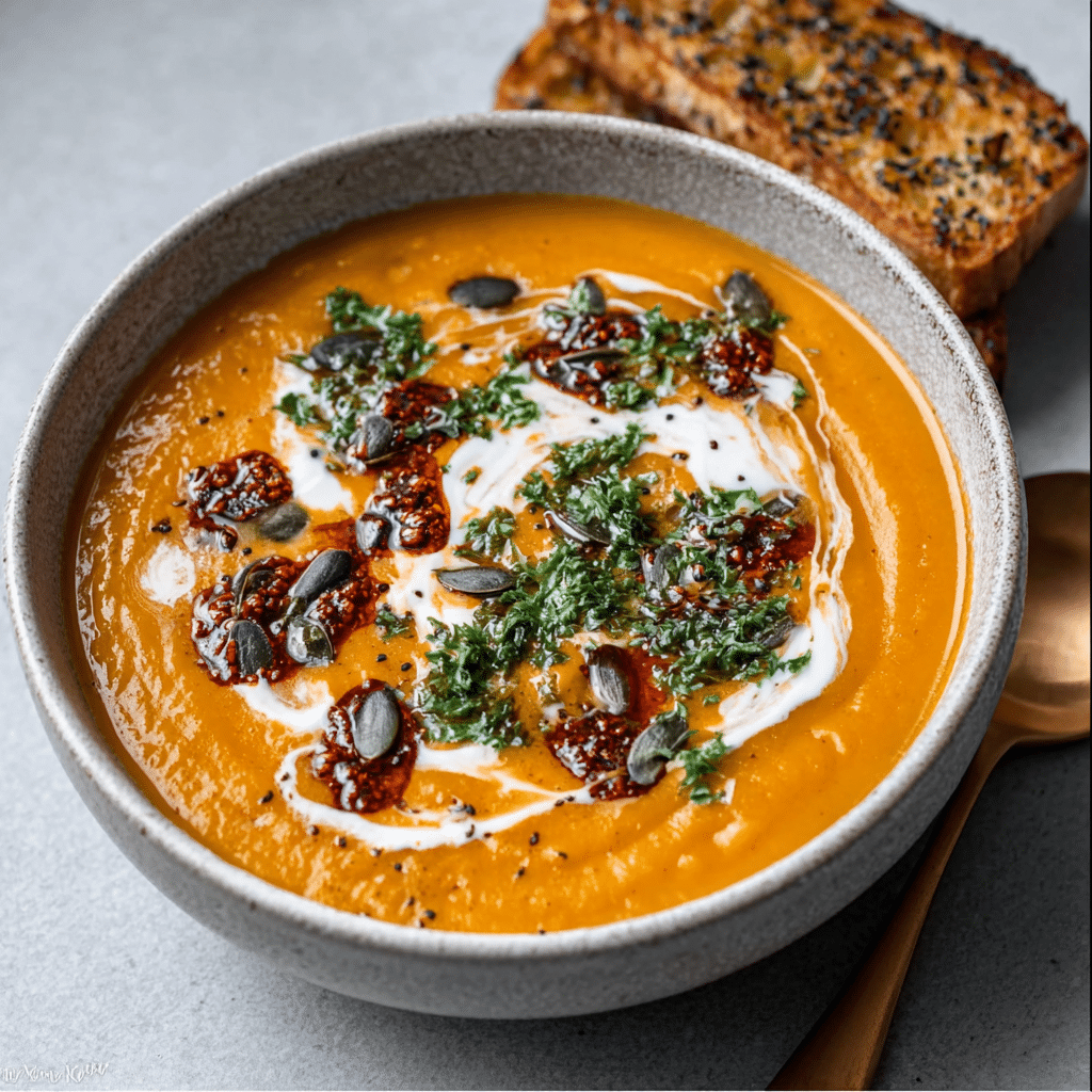 Spicy Harissa Pumpkin Soup: Your New Fall Favorite!