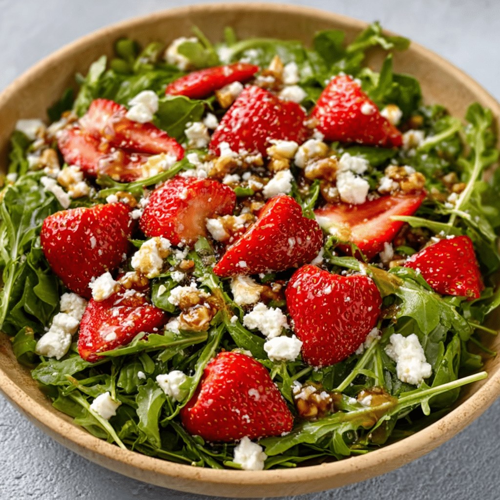 Strawberry, Feta & Rocket Salad with Lemon Vinaigrette: A Refreshing Delight!