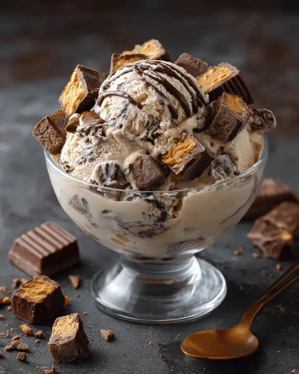 Keto Peanut Butter Chocolate Chunk Ice Cream That’s Irresistibly Creamy