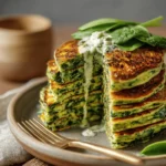 Spinach and blue cheese pancakes First Image