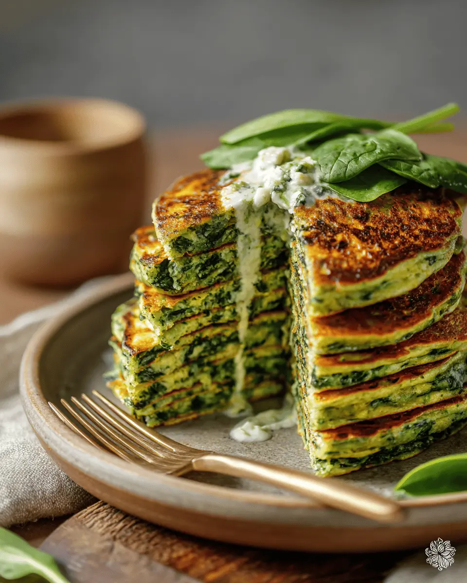 Spinach and Blue Cheese Pancakes: Irresistibly Savory Delight