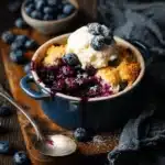 Blueberry cobbler with cream cheese First Image