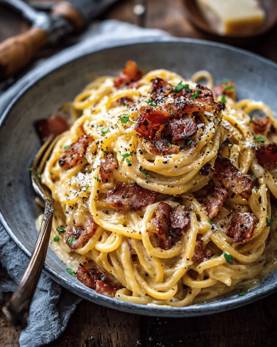 Rich Creamy Carbonara Pasta: The Best with Crispy Bacon Bliss