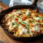Cheesy Provolone Beef Skillet First Image
