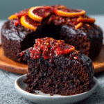 French Dark Chocolate Blood Orange Cake