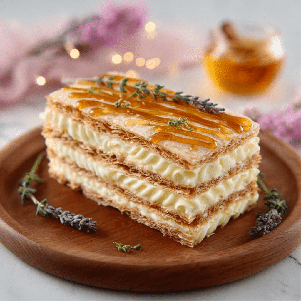 French Lavender & Honey Mille-Feuille: Indulge in Bliss!
