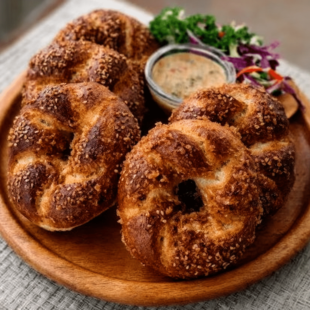 Istanbul Street Simit Sliders with Tahini Sauce Recipe