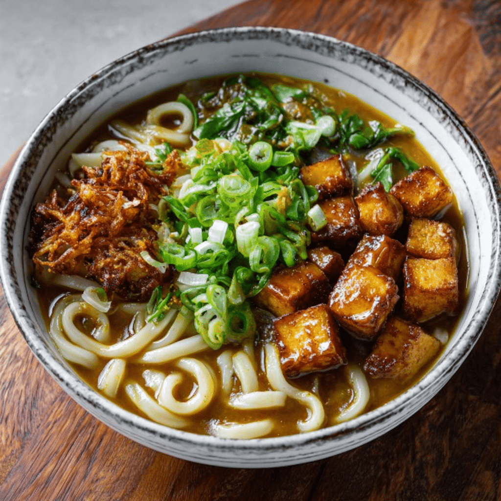 Japanese Curry Udon with Crispy Tofu: A Delightful Dish!