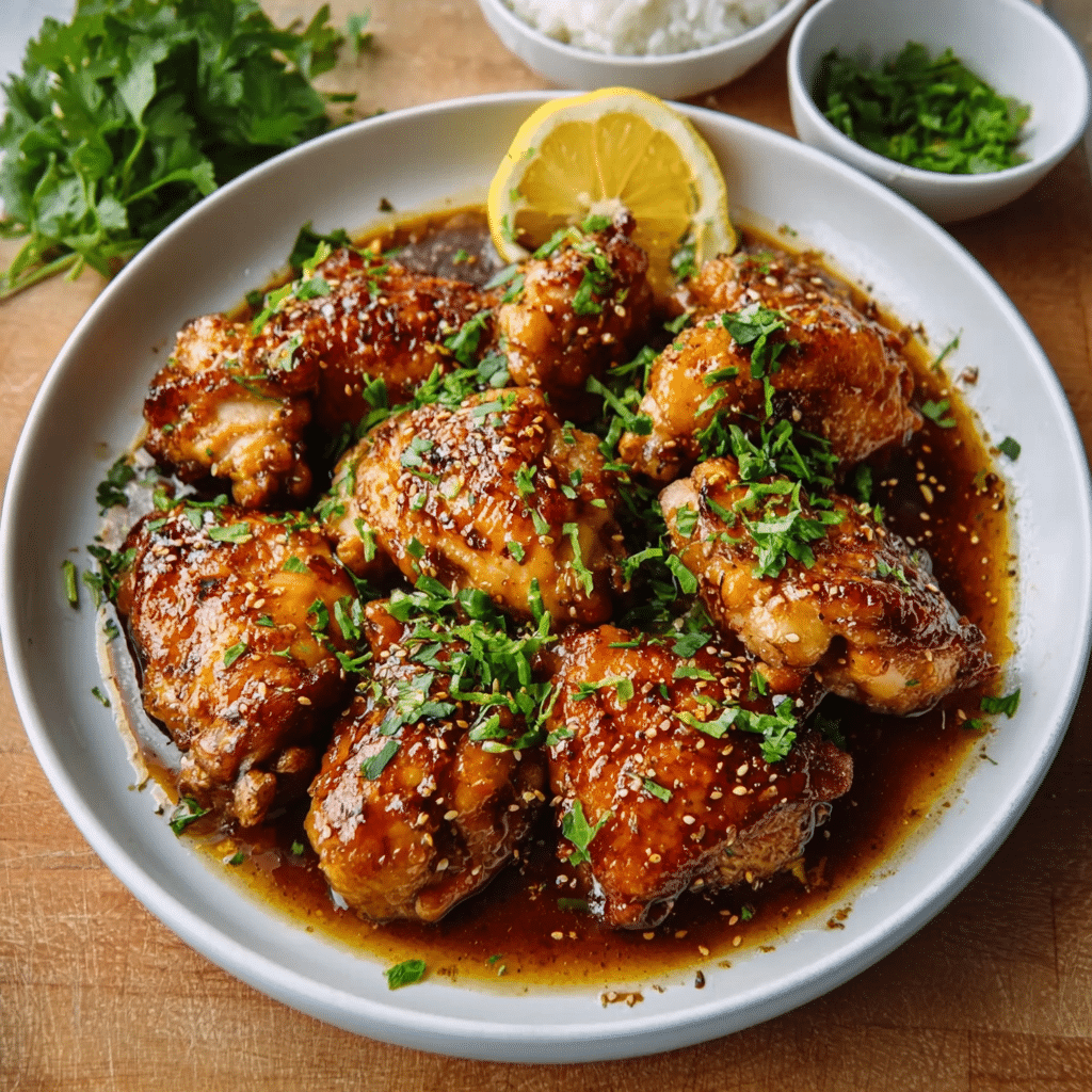 Japanese Yuzu Honey Glazed Chicken is a must-try dish!