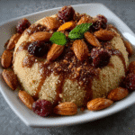 Moroccan Rosewater Almond Couscous Pudding