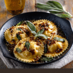 Pumpkin Ravioli with Brown Butter & Sage