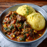 Sadza neNyama (Maize Meal with Beef Stew)
