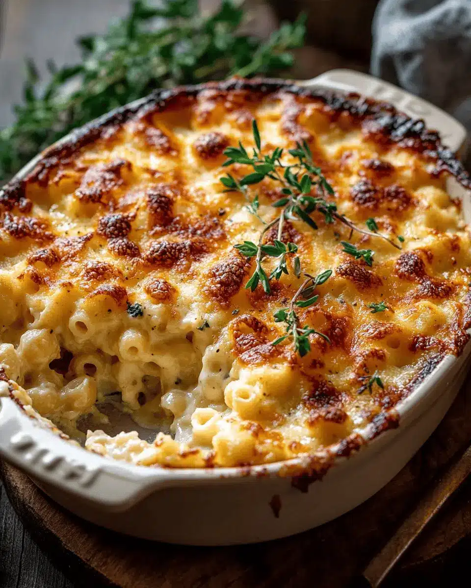 Four-Cheese Baked Macaroni Gratin: Indulgent Creamy Comfort