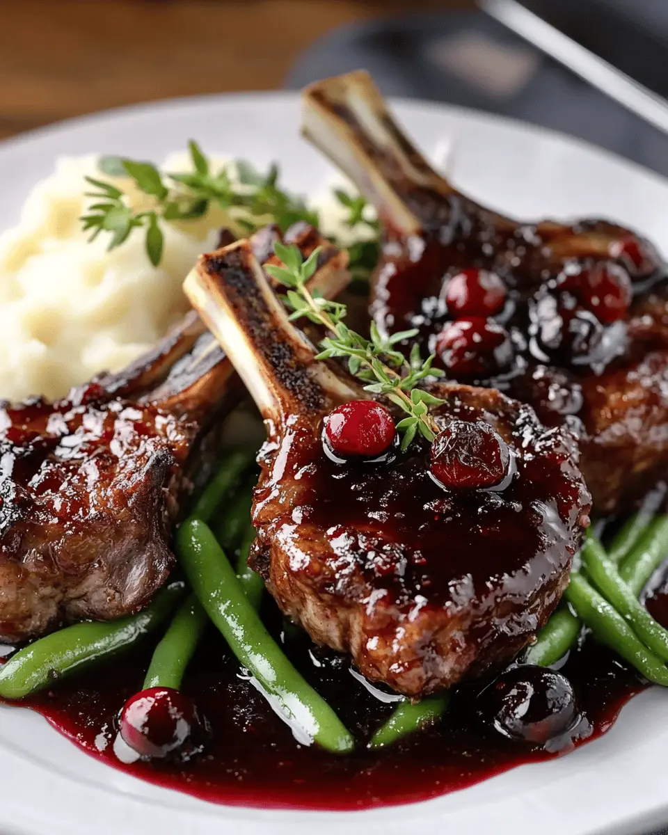 Cranberry-Glazed Lamb Chops: Juicy Perfection for Dinner!