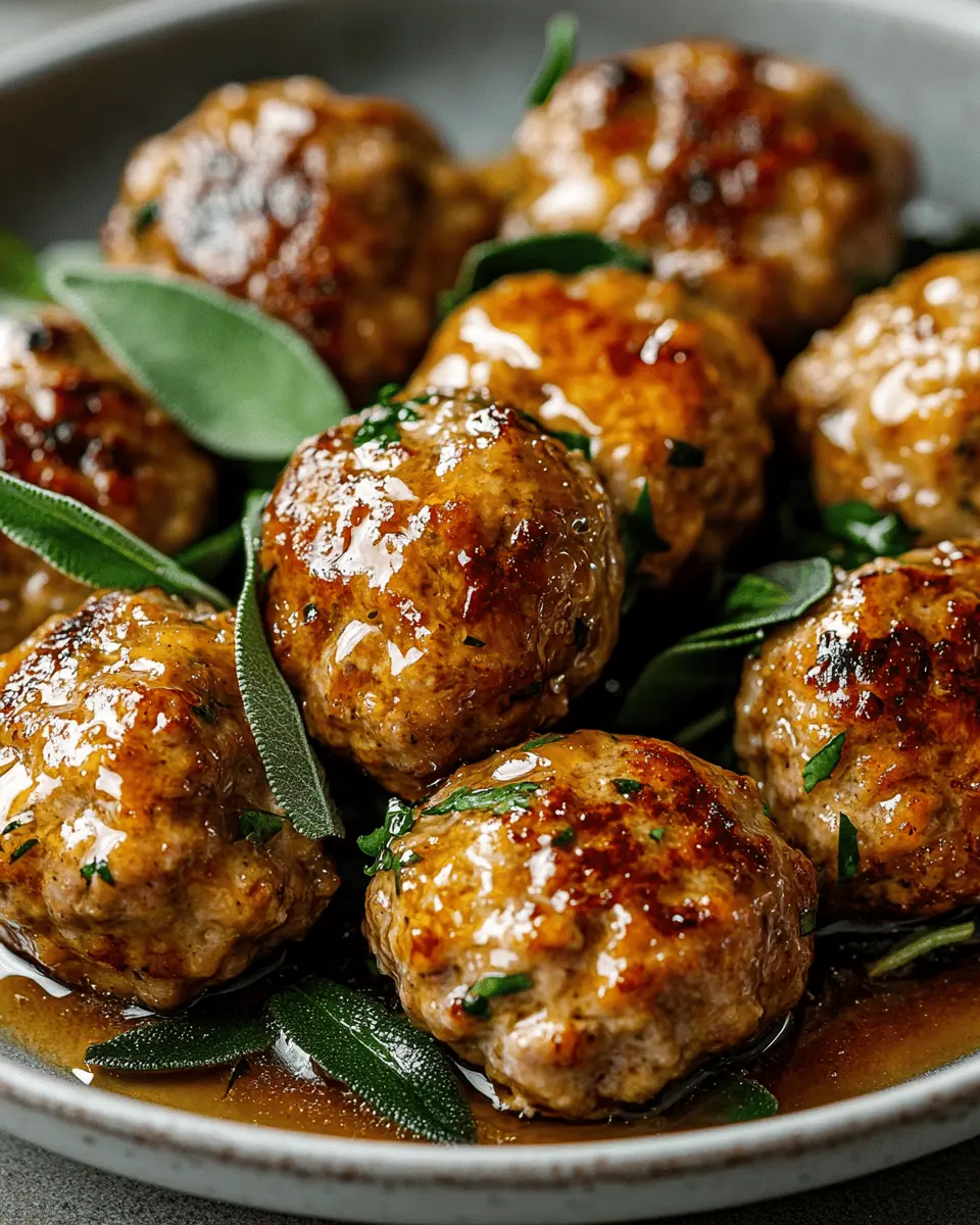 Honey-Glazed Turkey Meatballs: Irresistibly Savory Sage Butter