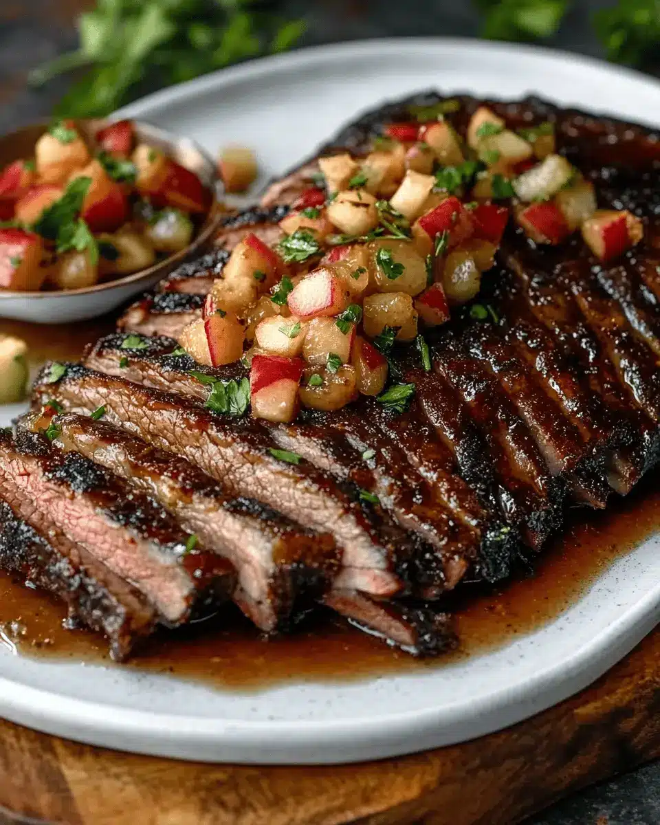 Smoky Maple Beef Brisket: Irresistibly Juicy with Apple Relish