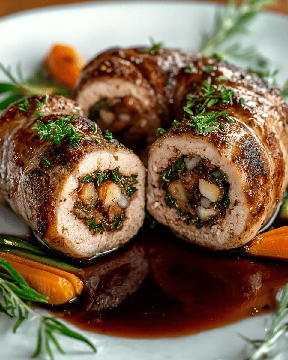 Chestnut Herb Stuffed Veal Roll: A Juicy Winter Delight