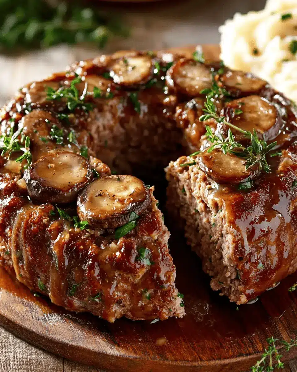 Savory Mushroom-Stuffed Meatloaf Wreath: The Best Comfort Dish