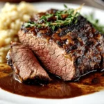 Coffee-Rubbed Beef Roast with Cocoa Gravy First Image First Image