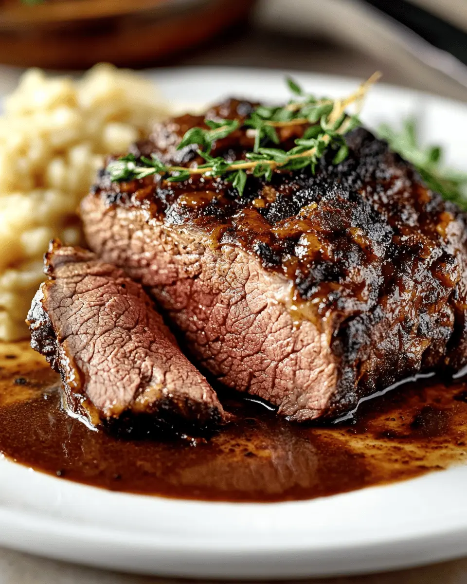 Coffee Rubbed Beef Roast: Irresistibly Rich Cocoa Gravy Delight