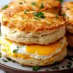 Keto Biscuit Sandwiches with Egg & Cheese First Image First Image