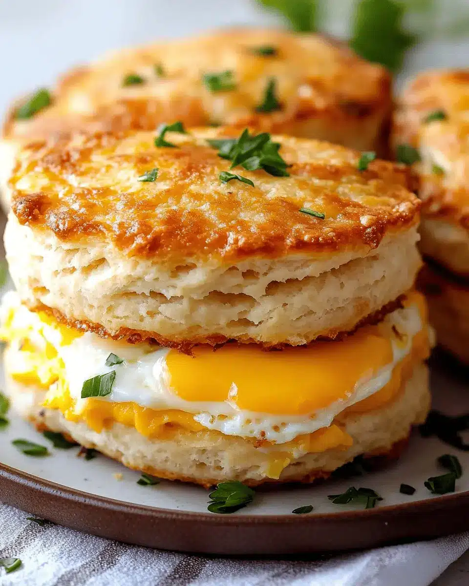Keto Biscuit Sandwiches with Egg & Cheese: Irresistibly Easy Delight