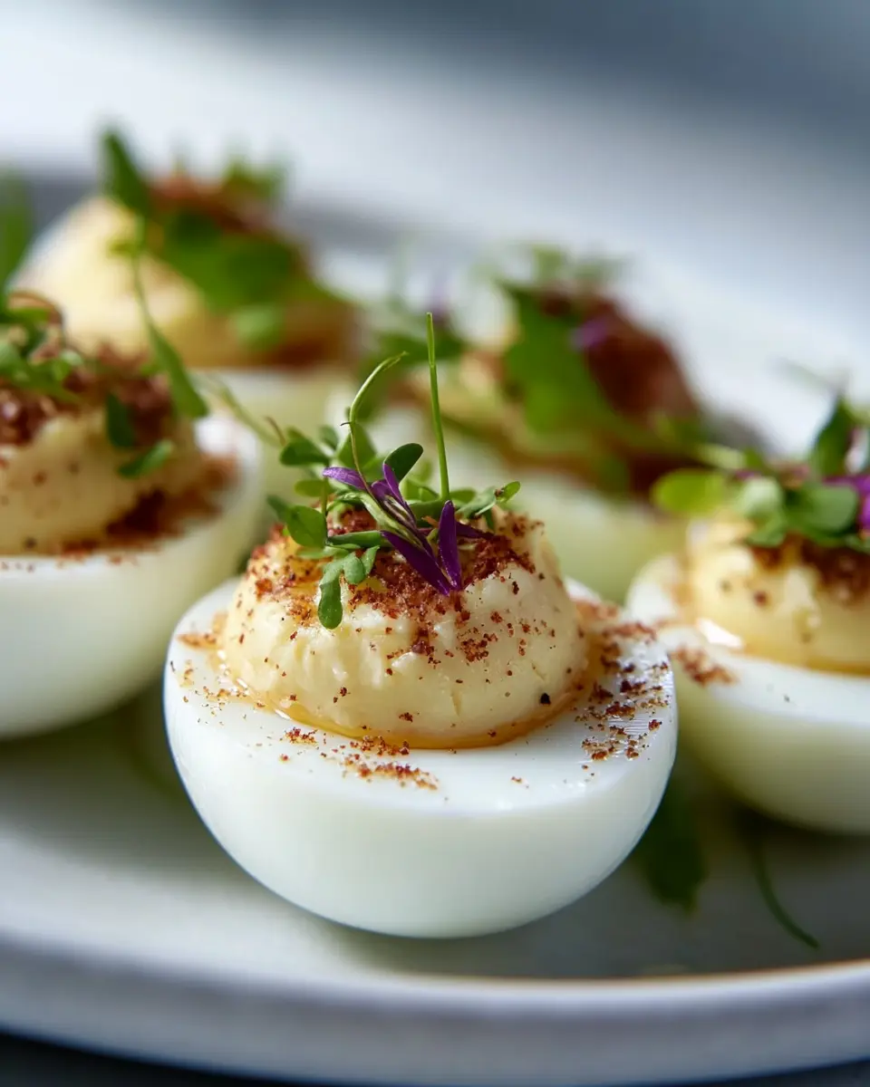Hard-Boiled Quail Eggs Stuffed with Tallow First Image First Image