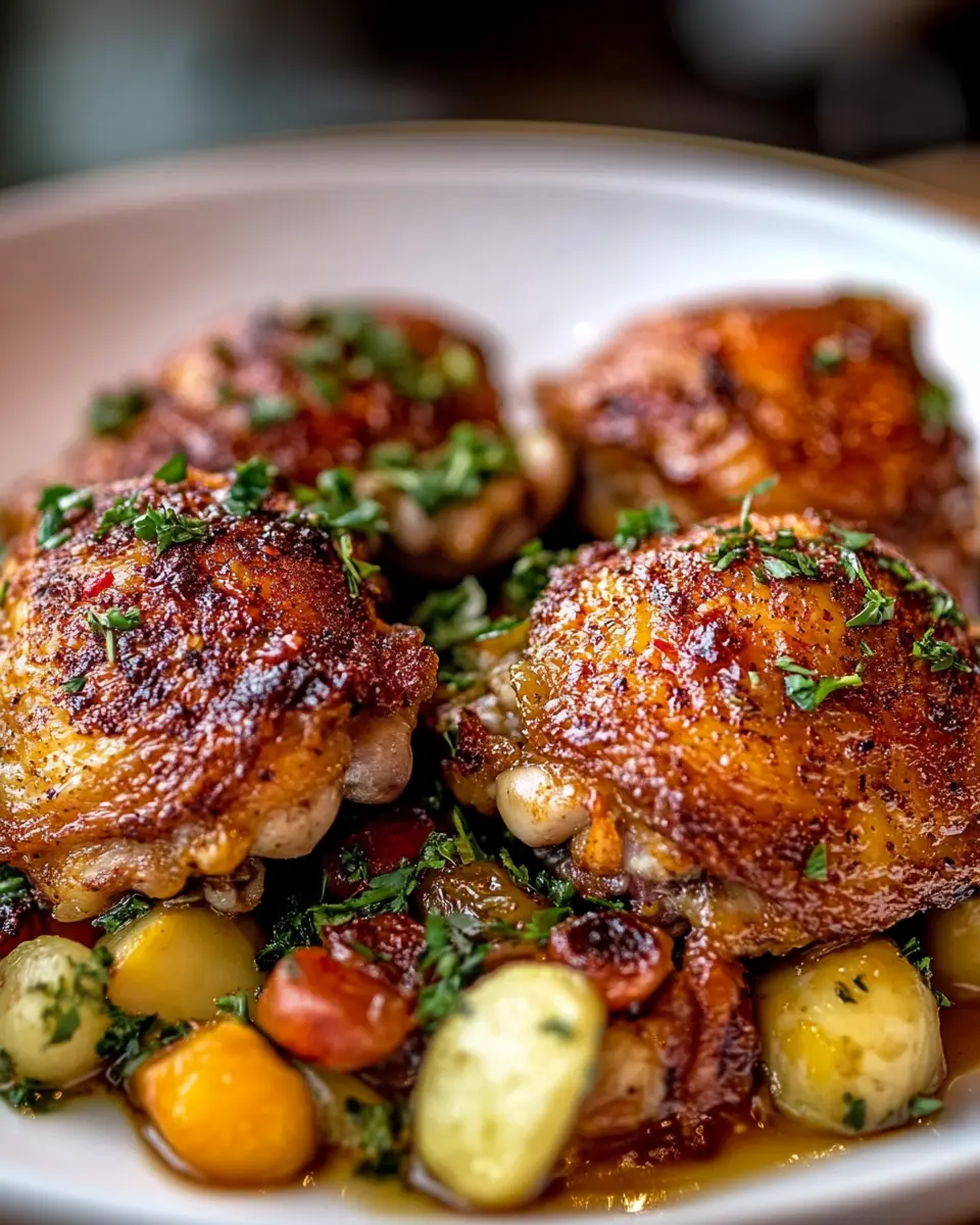 Chicken Thighs Crisped in Duck Fat: Irresistibly Juicy Delight
