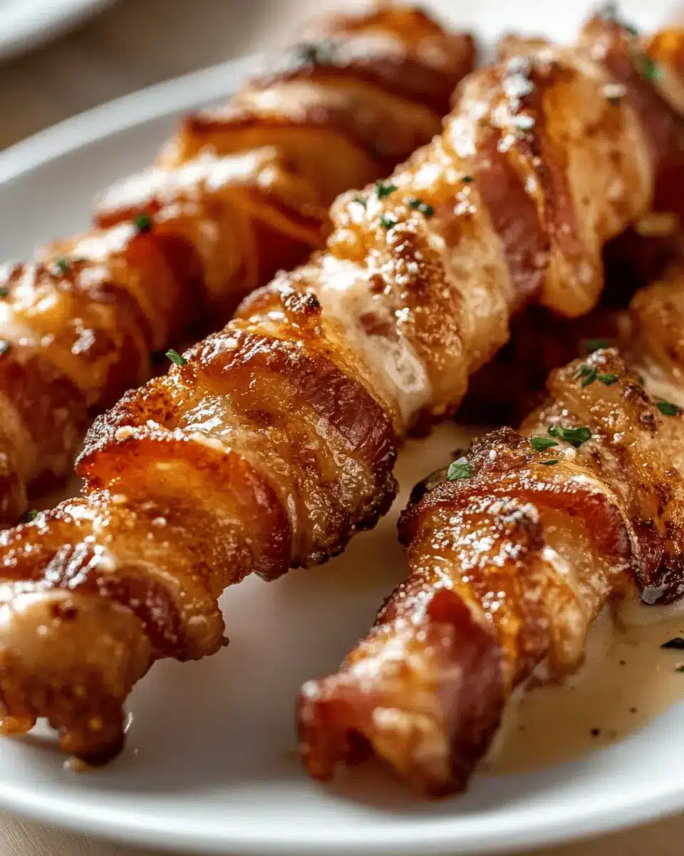 Crispy Bacon Twists with Garlic Butter First Image First Image