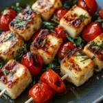 Halloumi & Cherry Tomato Skewers – Keto Grill-Style First Image First Image
