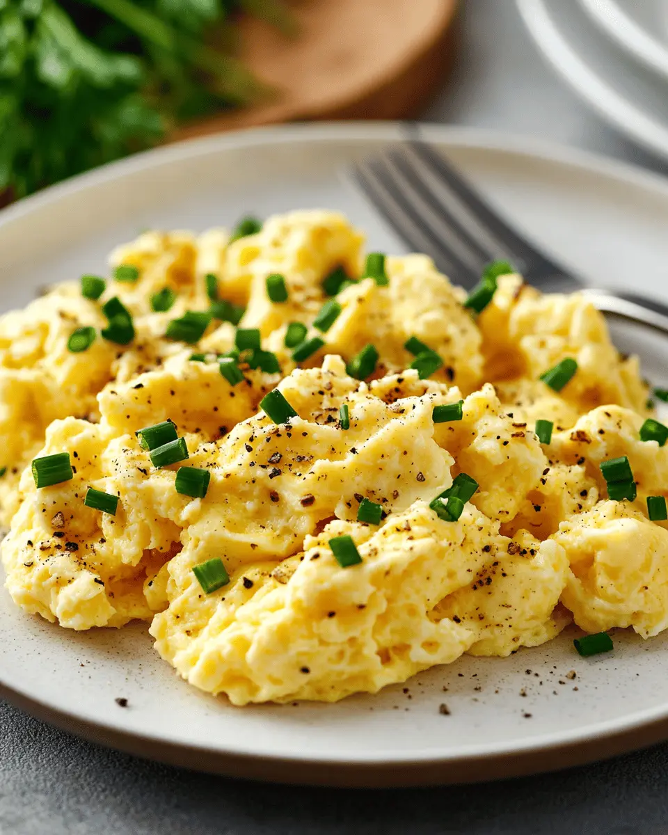Creamy Scrambled Eggs with Cream Cheese First Image First Image