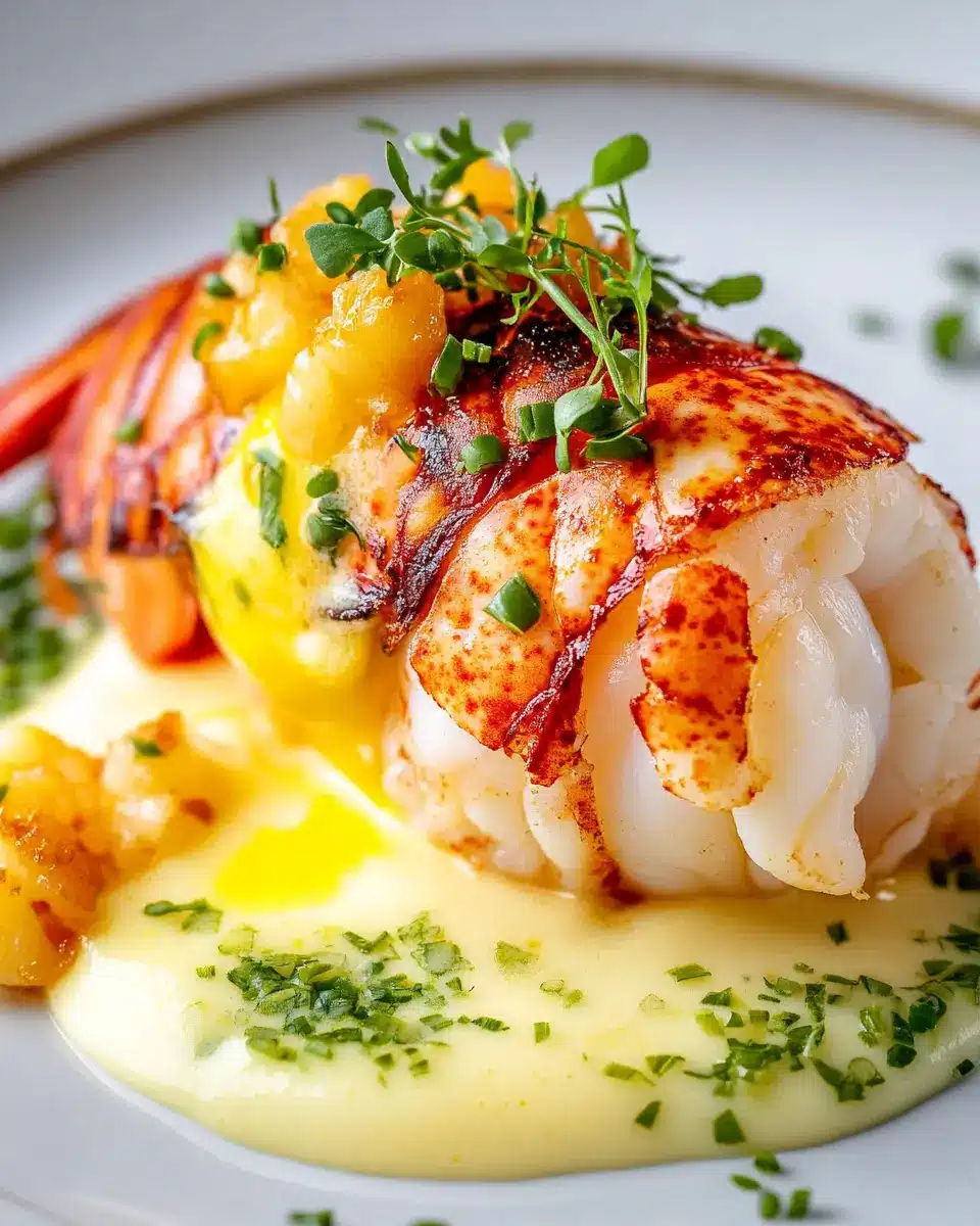 Butter-Poached Lobster Tail: Indulgent Egg Emulsion Delight