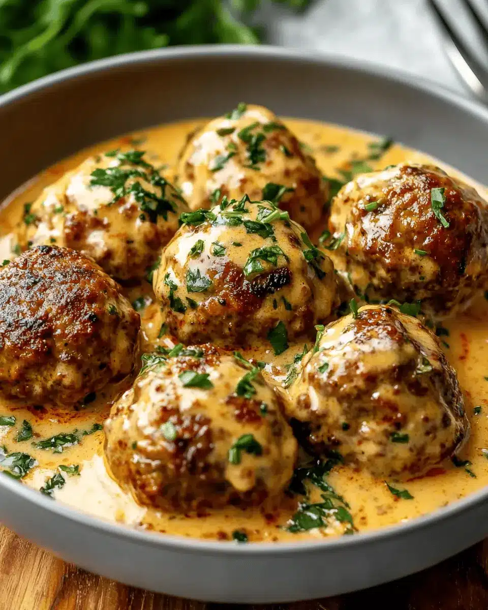 Spicy Keto Meatballs in Cream Sauce First Image First Image