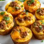 Keto Egg Muffins with Sausage & Cheddar First Image First Image