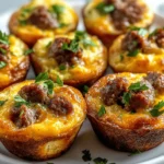 Beef Egg Muffins with Sausage & Cheddar First Image First Image
