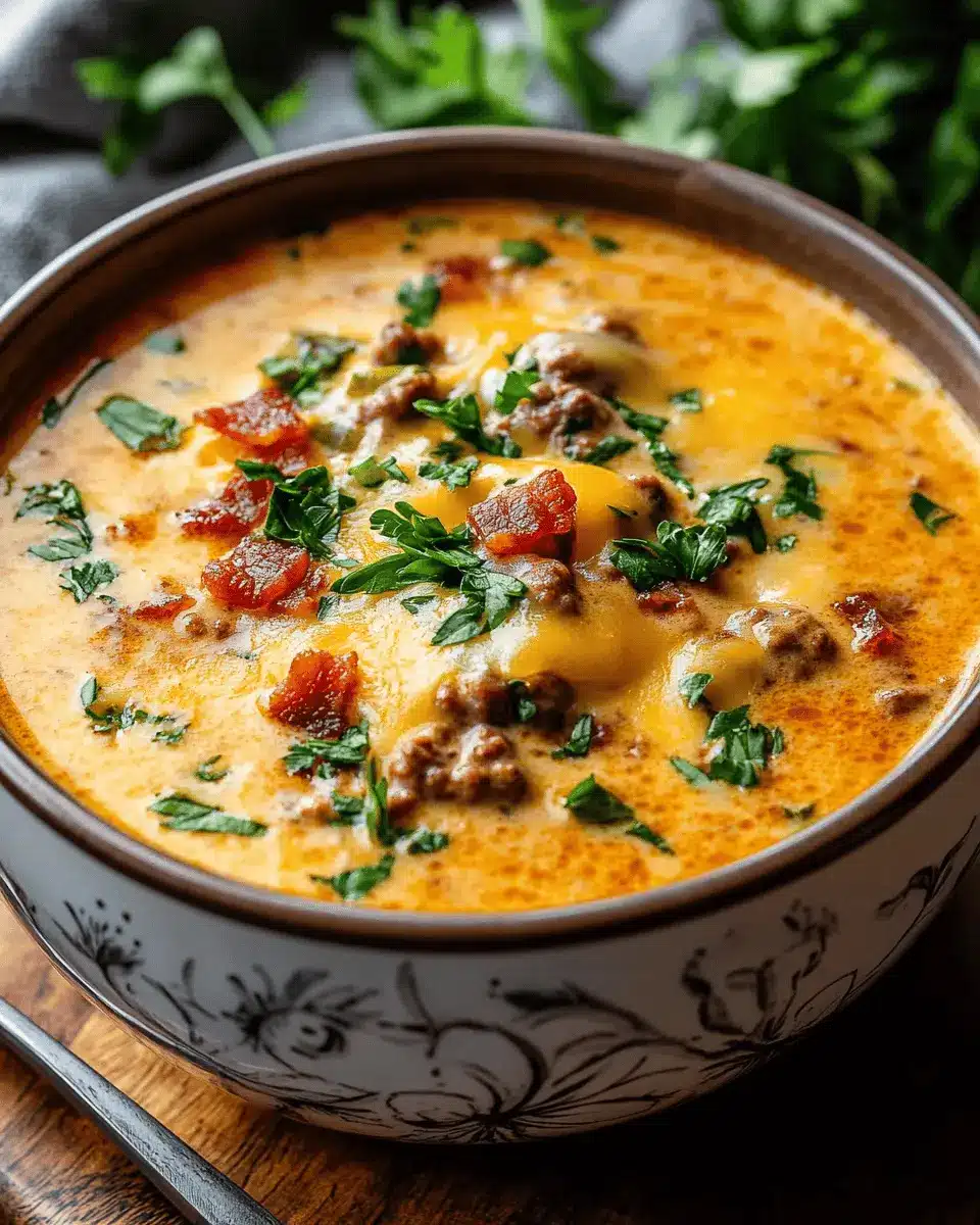 Keto Bacon Cheeseburger Soup First Image First Image