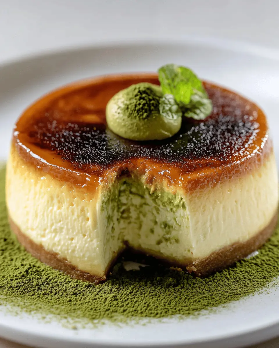 Basque Burnt Cheesecake (Matcha Swirl) First Image First Image