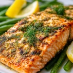 Lemon-Dill Crusted Air Fryer Salmon – Keto High-Fat First Image First Image