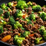 Keto Ground Beef Skillet with Broccoli First Image First Image