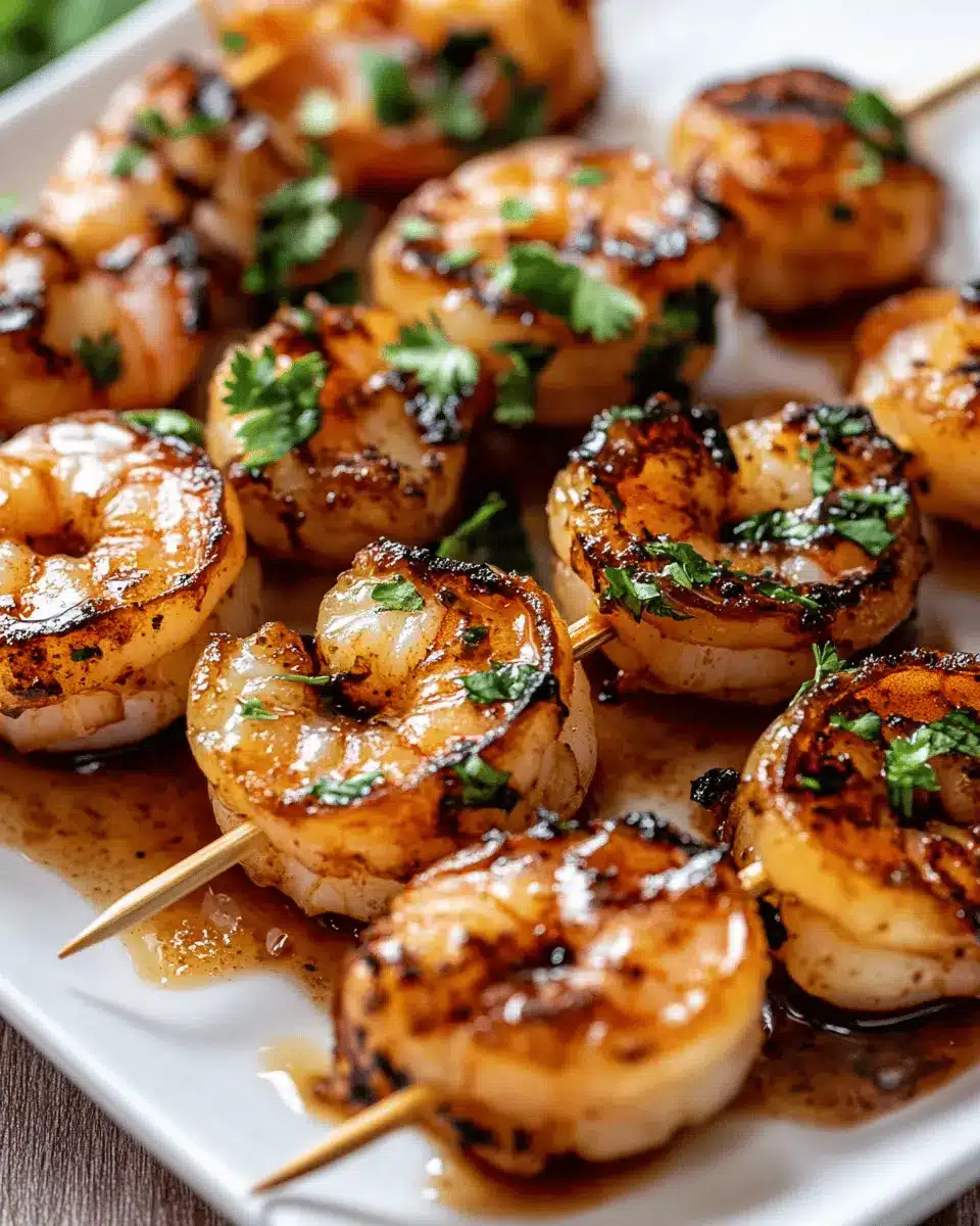 Shrimp Skewers with Wagyu Fat Glaze First Image First Image