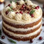 Moist Christmas Spice Cake with Eggnog Buttercream First Image First Image