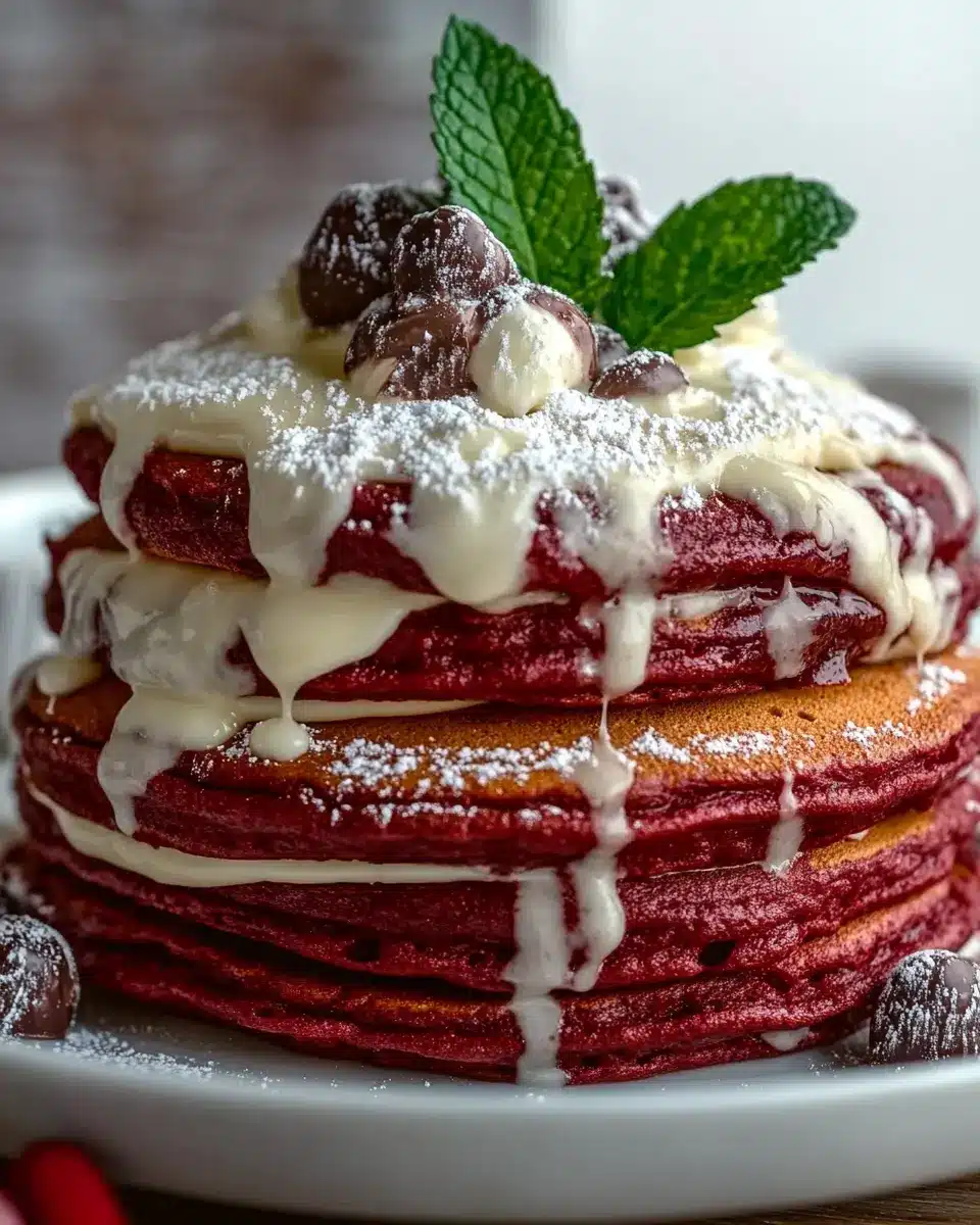 Christmas Red Velvet Cloud Pancakes: Indulge Guilt-Free!