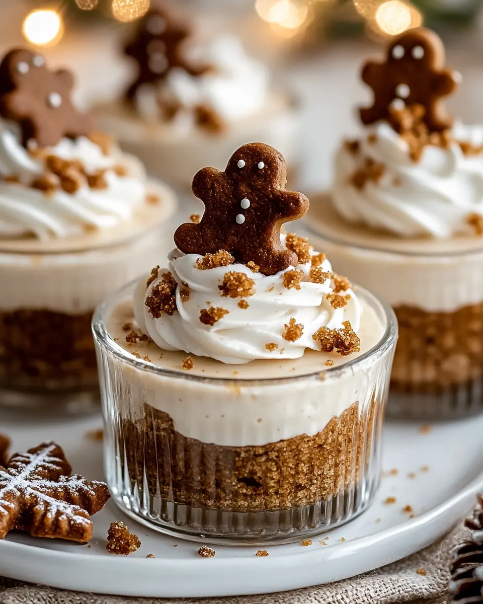 No-Bake Gingerbread Cheesecake Cups First Image First Image