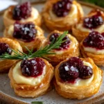 [Christmas Appetizer] Brie & Cranberry Pastry Bites First Image First Image