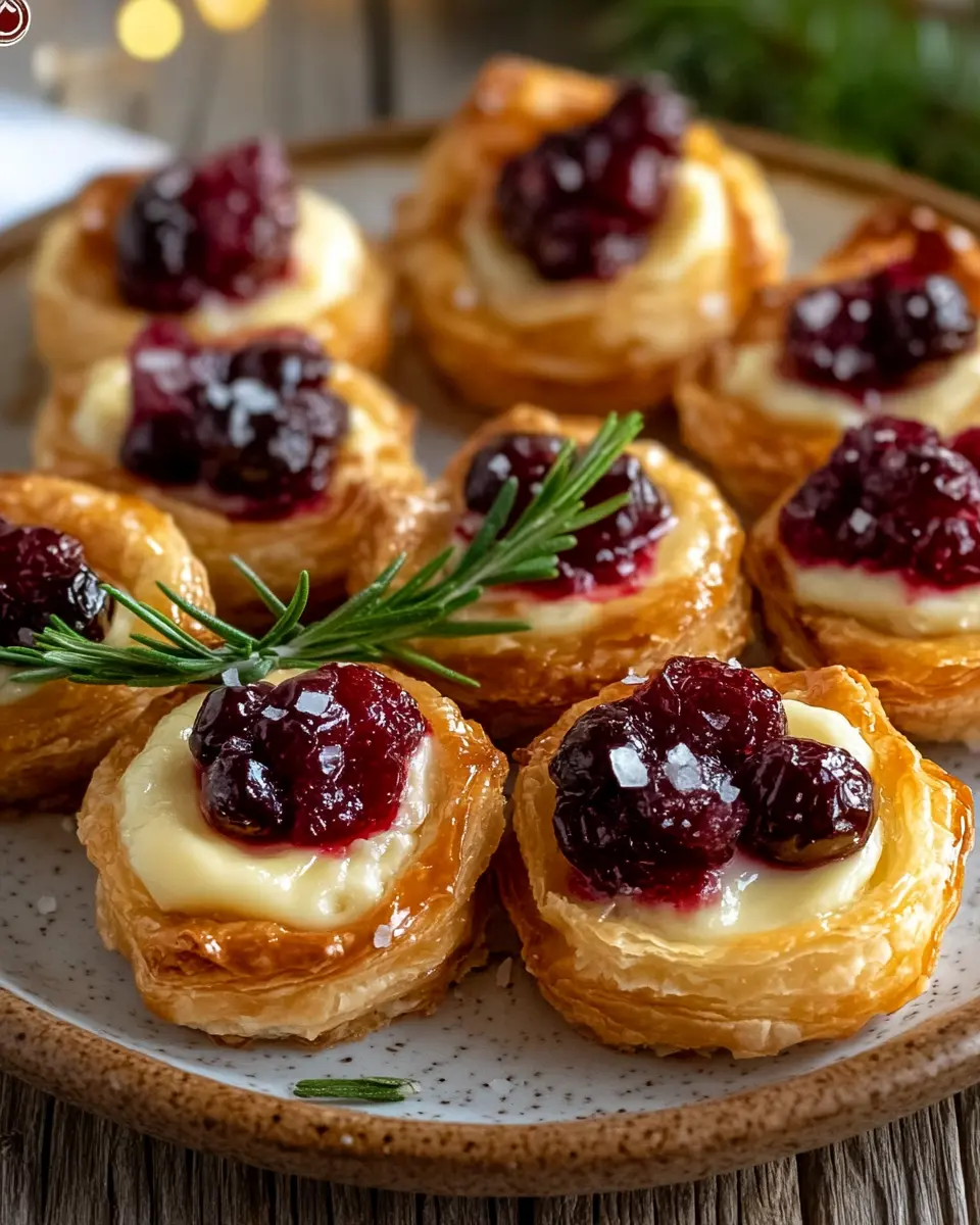 Christmas Appetizer Brie & Cranberry Pastry Bites Done Right