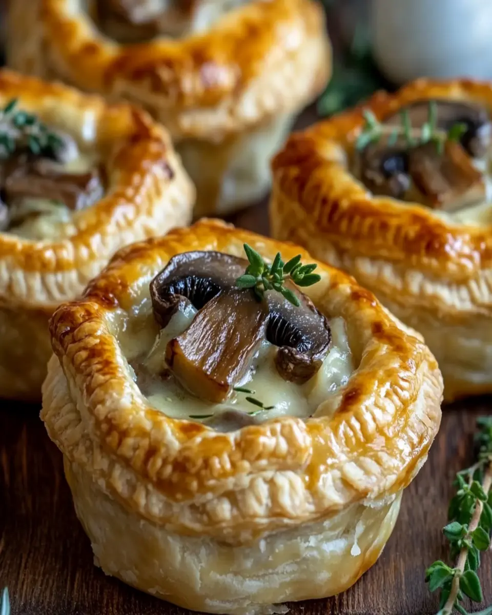 Mini Mushroom Pot Pies: Indulgent Gruyère Delight with Thyme
