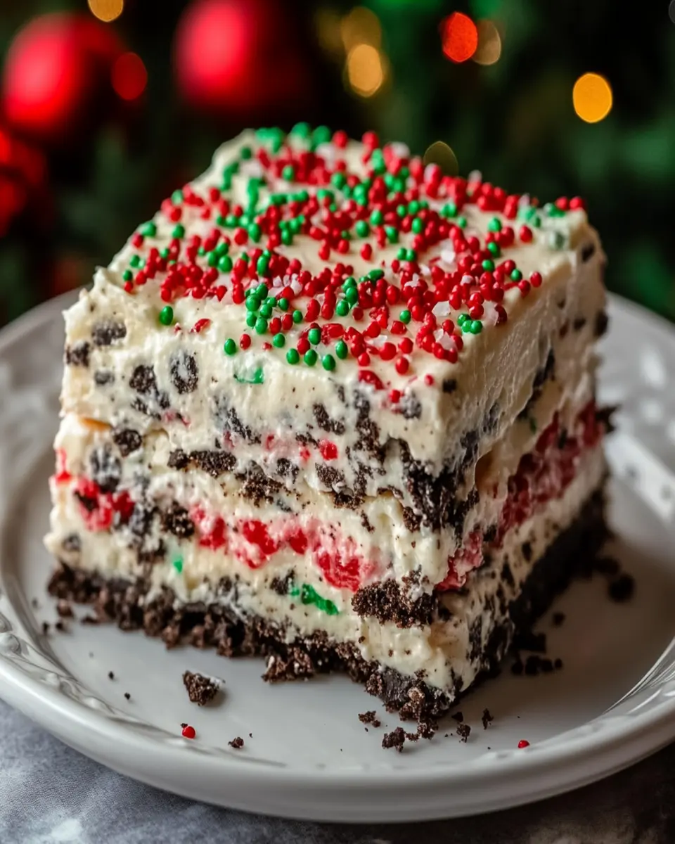 No-Bake Christmas Oreo Lasagna: Irresistibly Decadent Delight