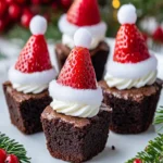 santa hat brownie bites First Image First Image