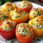 Christmas Stuffed Mini Peppers with Herbed Cream Cheese First Image First Image