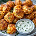 Christmas Cheesy Cauliflower Tots with Ranch Dip First Image First Image